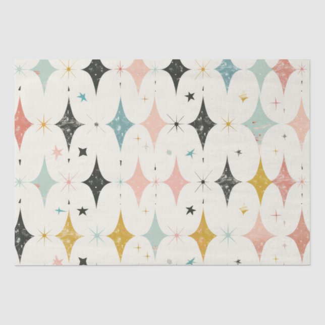 Retro Stars Pattern Tissue Paper (Front)