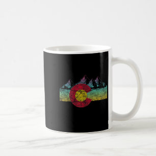 Retro State Flag Colorado Rocky Mountains Skiing A Coffee Mug