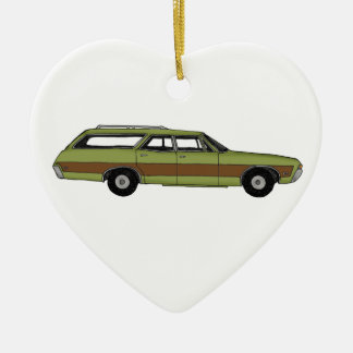 retro station wagon ceramic ornament