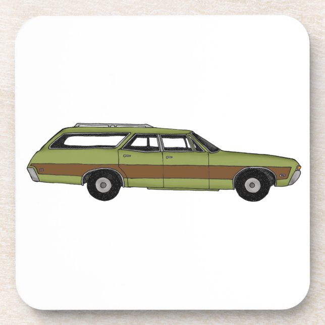 retro station wagon coaster (Front)