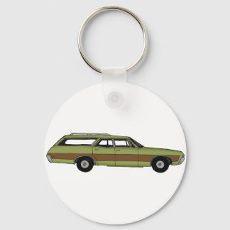 retro station wagon key ring
