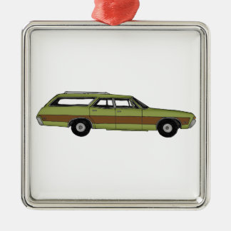 retro station wagon metal tree decoration