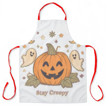 Retro Stay Creepy Pumpkin & Cute Ghosts Halloween