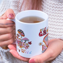 Retro stay Groovy Flowers Stylish boho design