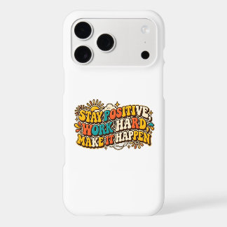 Retro Stay Positive iPhone Case