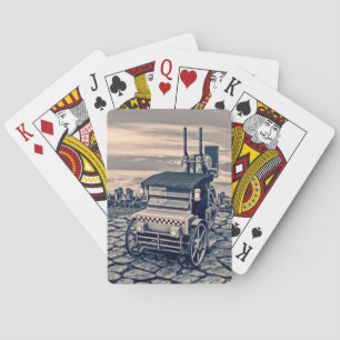 Retro Steam Cab-Taxi Playing Cards