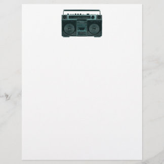 retro stereo letterhead