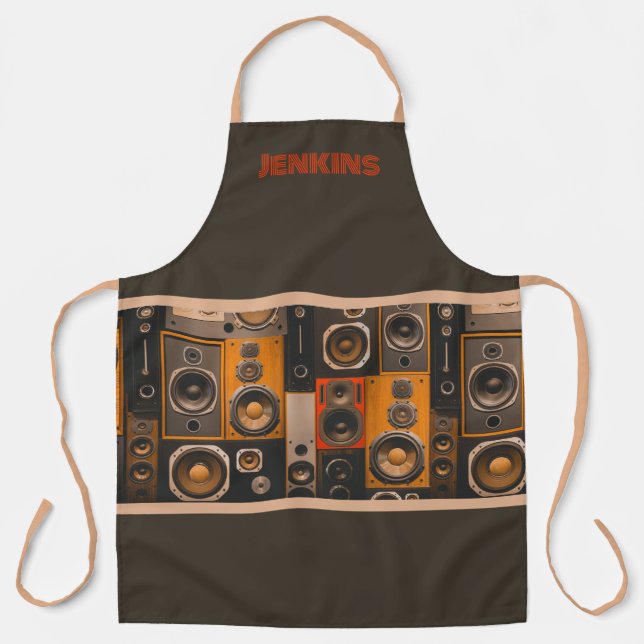Retro Stereo Speakers Apron (Front)