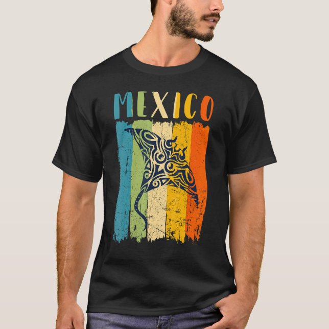 Retro Stingray Mexico Theme Friends  Family T-Shirt (Front)