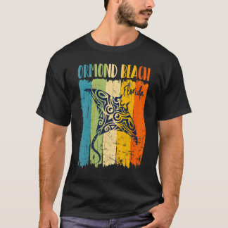 Retro Stingray Ormond Beach Florida Theme Friends  T-Shirt