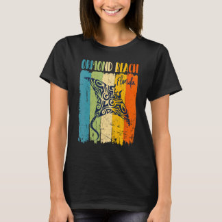 Retro Stingray Ormond Beach Florida Theme Friends  T-Shirt