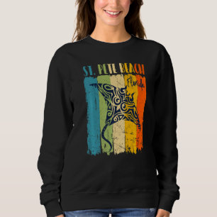 Retro Stingray St Pete Beach Florida Theme Friends Sweatshirt