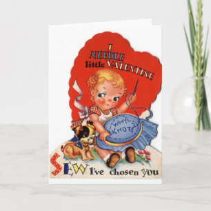 Retro Stitcher Valentine's Day Card