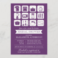 Retro Stock the Kitchen Bridal Shower Invitation