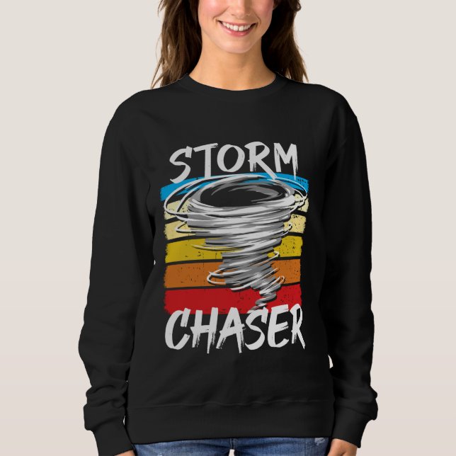 Retro Storm Chaser Tornado Design Sweatshirt (Front)
