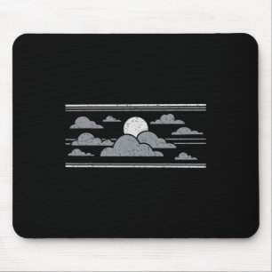 Retro Stormy Halloween Moon Mouse Pad