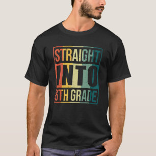 Retro Straight Into 6th Grade Back To School Teach T-Shirt
