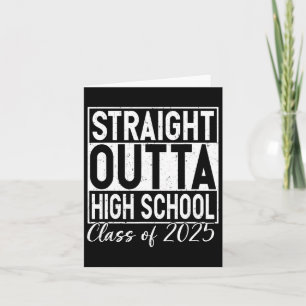 Retro Straight Outta High School Graduation Cl Of  Card