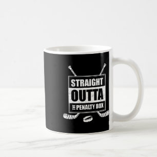 Retro Straight Outta The Penalty Box Funny Hockey  Coffee Mug