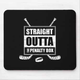 Retro Straight Outta The Penalty Box Funny Hockey  Mouse Pad