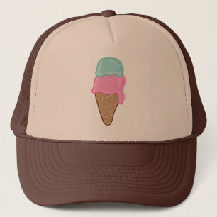 Retro Strawberry and Mint Ice-Cream Cap