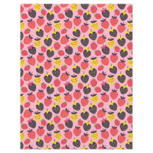 Retro strawberry and stripes scrapbook paper