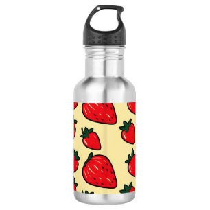 Retro Strawberry bottle - cute strawberry pattern