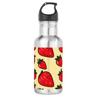 Retro Strawberry bottle - cute strawberry pattern