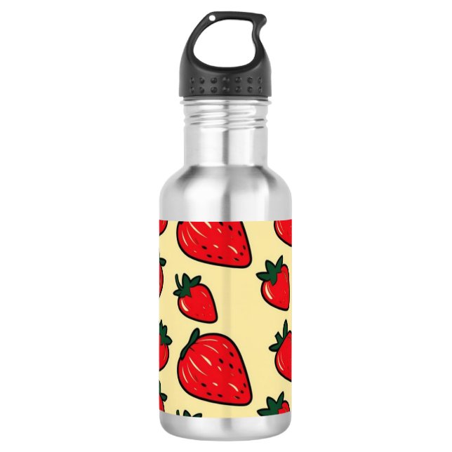 Retro Strawberry bottle - cute strawberry pattern (Front)