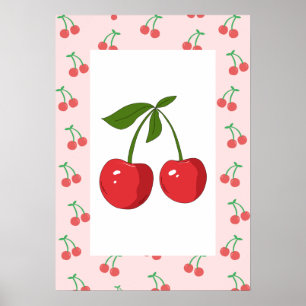 Retro Strawberry Kids Club Wall Art Nursery Decor