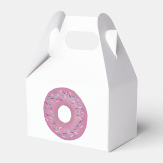 Retro Strawberry Pink Glazed Donut with Sprinkles  Favour Box