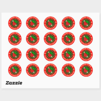 Retro Strawberry Stickers & Decals