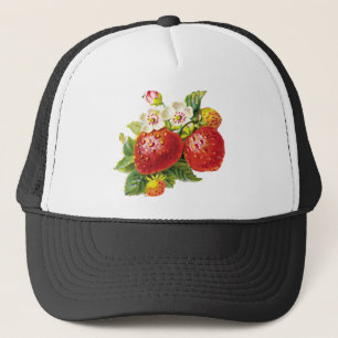Retro Strawberry Trucker Hat