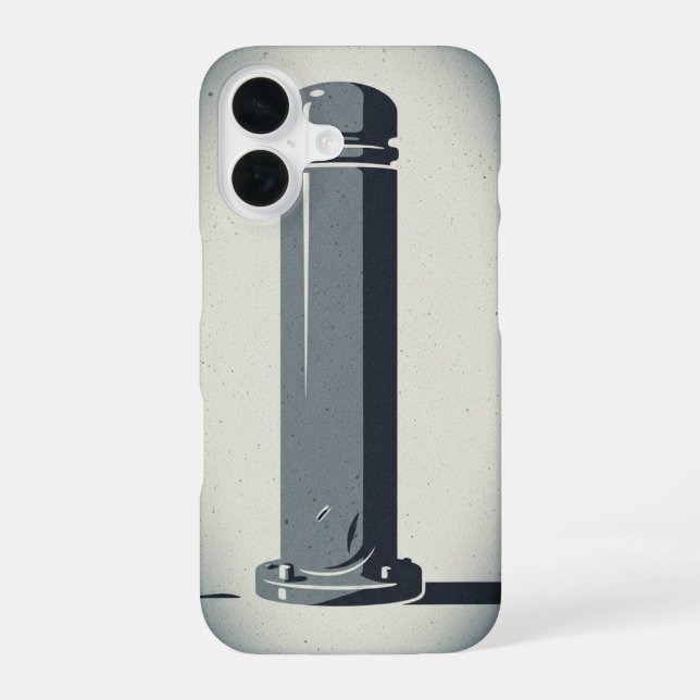 Retro Street Bollard iPhone 16 Case (Back)
