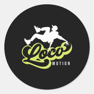 Retro Street Dancing S Retro Dance Cl S Loco-motio Classic Round Sticker