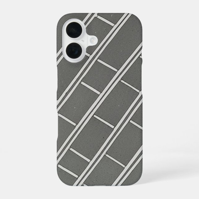Retro Street Divider Pattern iPhone 16 Case (Back)