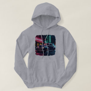 Retro Street Scene Art Hoodie
