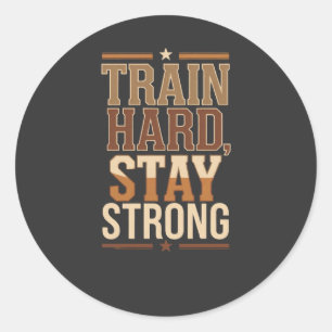 Retro Strength Training T-Shirt Classic Round Sticker