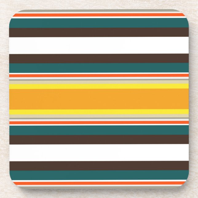 retro stripe coaster (Front)