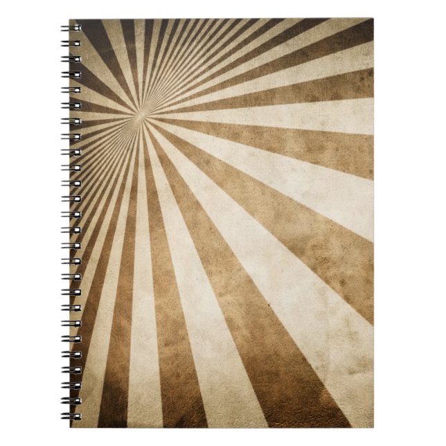 Retro stripe pattern background notebook (Front)