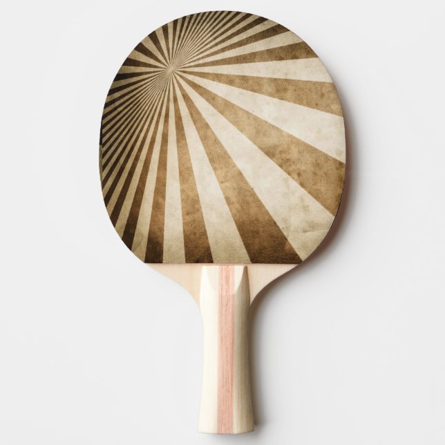 Retro stripe pattern background ping pong paddle (Front)