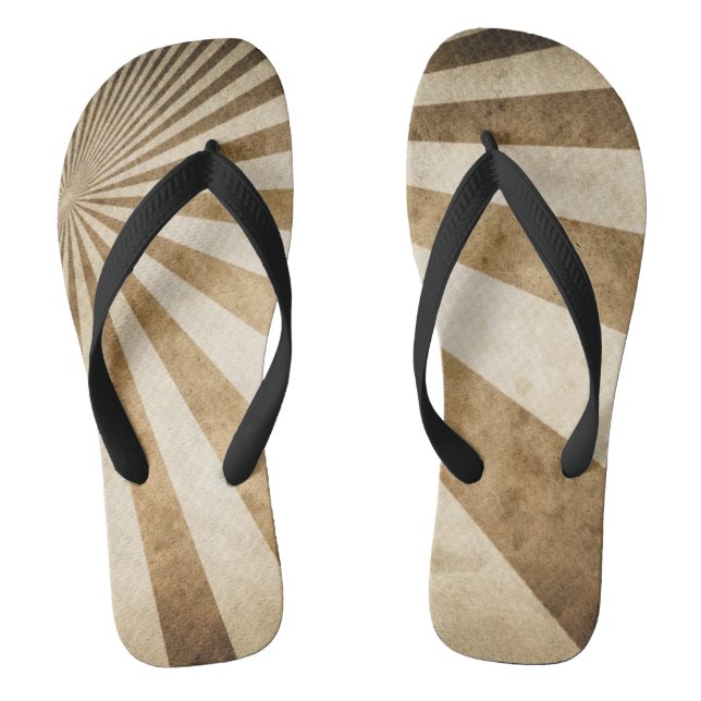 Retro stripe pattern background thongs (Footbed)