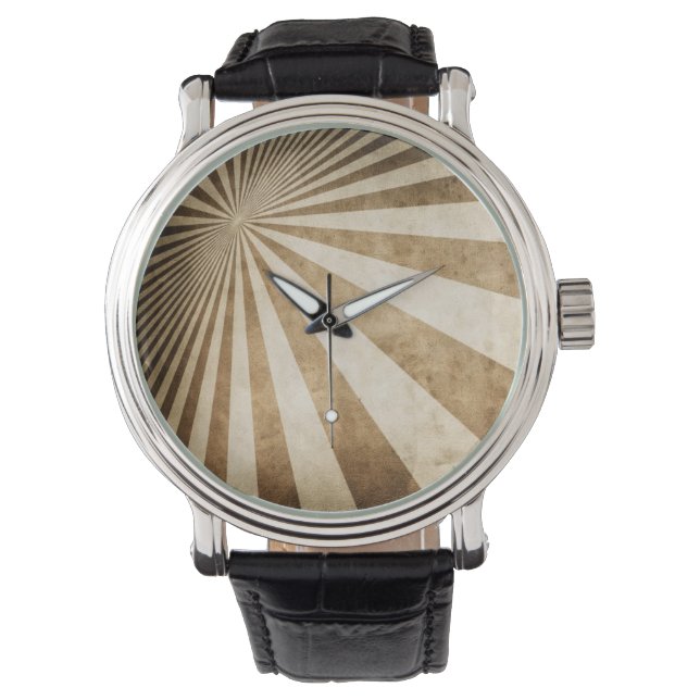 Retro stripe pattern background watch (Front)