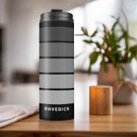 Retro Stripe Pattern Black Grey vintage vibe