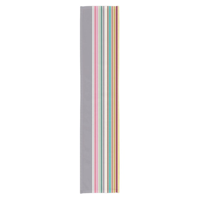 Retro Stripe Pattern Table Runner (Front)
