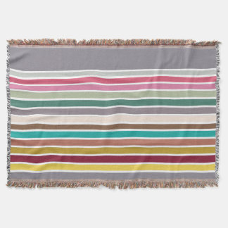 Retro Stripe Pattern Throw Blanket