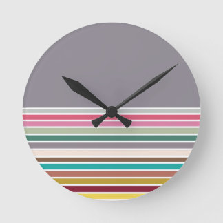Retro Stripe Pattern Wall Clock