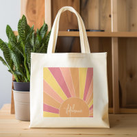 Retro stripe sunrise - pastel rainbow script name
