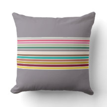 Retro Stripe Throw Pillow – Geometric Accent