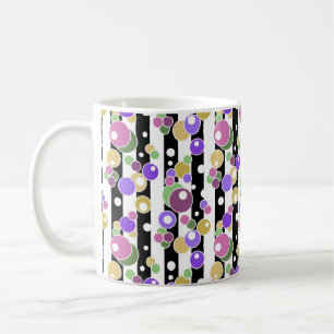 Retro, striped and polka dots coffee mug